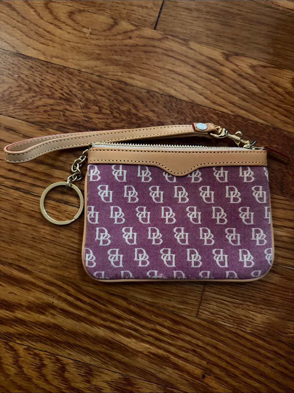 Y2K Vintage Pink Signature DB Monogram wristlet